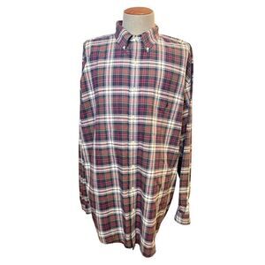 Ralph Lauren 2XLT Classic Plaid Button Down Shirt Tall Preppy